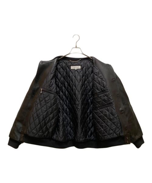 Time is on（タイムイズオン）Time is on (タイムイズオン) 【A1 JACKET】cow leather ブラック サイズ:2の古着・服飾アイテム