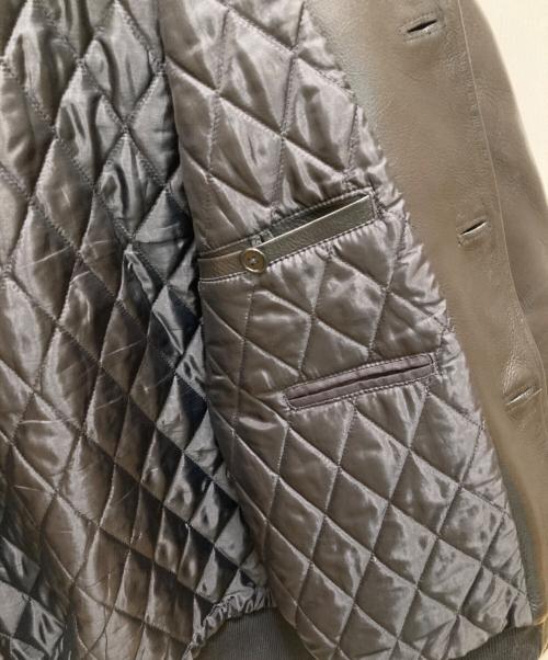Time is on（タイムイズオン）Time is on (タイムイズオン) 【A1 JACKET】cow leather ブラック サイズ:2の古着・服飾アイテム