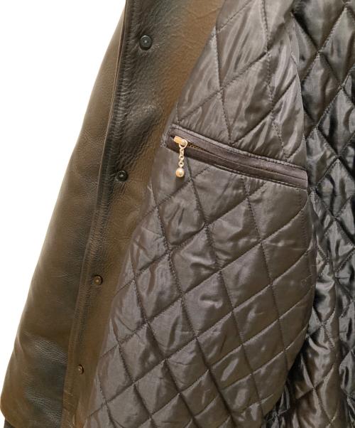 Time is on（タイムイズオン）Time is on (タイムイズオン) 【A1 JACKET】cow leather ブラック サイズ:2の古着・服飾アイテム