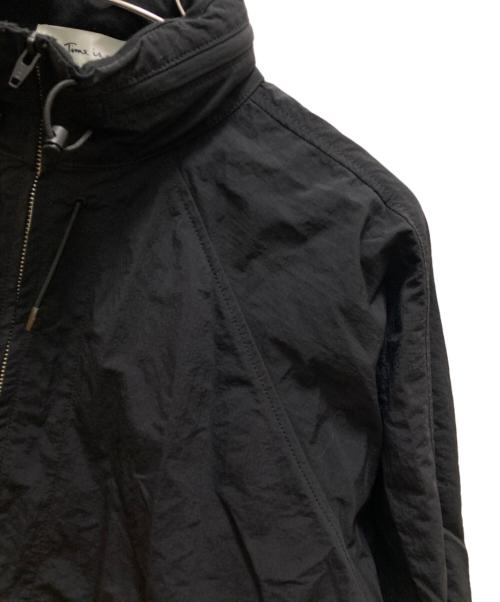 Time is on（タイムイズオン）Time is on (タイムイズオン) NYLON STAND HOODED JUMPER ブラック サイズ:1の古着・服飾アイテム