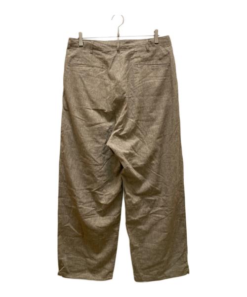 JOURNAL STANDARD（ジャーナルスタンダード）JOURNAL STANDARD (ジャーナルスタンダード) リネン ポリ ストライプ オーバー パンツ ベージュ サイズ:Lの古着・服飾アイテム