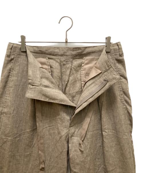 JOURNAL STANDARD（ジャーナルスタンダード）JOURNAL STANDARD (ジャーナルスタンダード) リネン ポリ ストライプ オーバー パンツ ベージュ サイズ:Lの古着・服飾アイテム