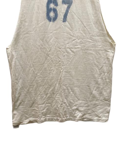 WAREHOUSE（ウエアハウス）WAREHOUSE (ウエアハウス) BEAMS BOY (ビームスボーイ) 別注フットボールタンクトップ ベージュ サイズ:42の古着・服飾アイテム