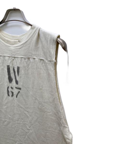 WAREHOUSE（ウエアハウス）WAREHOUSE (ウエアハウス) BEAMS BOY (ビームスボーイ) 別注フットボールタンクトップ ベージュ サイズ:42の古着・服飾アイテム