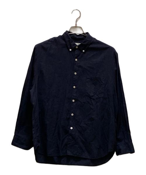 STEVEN ALAN（スティーブンアラン）STEVEN ALAN (スティーブンアラン) LEGGIUNO/CHECK SINGLE NEEDLE SHIRT-LOOSE/シャツ ネイビー サイズ:Sの古着・服飾アイテム