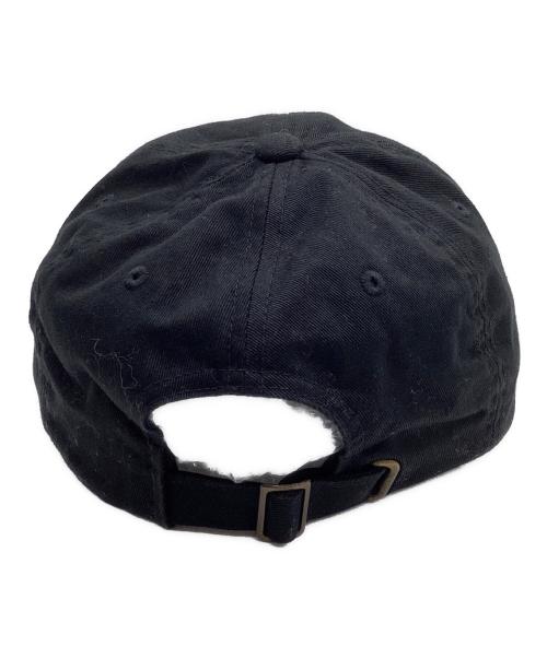 stussy（ステューシー）stussy (ステューシー) ロゴ刺繍ベースボールキャップ ブラックの古着・服飾アイテム