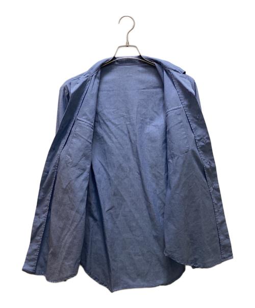 US NAVY（ユーエスネイビー）US NAVY (ユーエスネイビー) ミリタリーシャンブレーシャツ ブルー サイズ:不明の古着・服飾アイテム