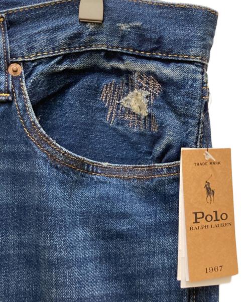 POLO RALPH LAUREN（ポロ・ラルフローレン）POLO RALPH LAUREN (ポロ・ラルフローレン) ダメージ加工デニムパンツ インディゴ サイズ:W36×L32 未使用品の古着・服飾アイテム