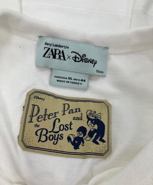 ZARA（ザラ）ZARA (ザラ) Disney (ディズニー) ロストボーイズプリント半袖カットソー ホワイト サイズ:XLの古着・服飾アイテム