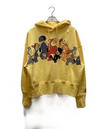 ZARA×DISNEY×HERRY LAMBERT（ザラ×ディズニー）の古着「ロストボーイズプリントプルオーバーパーカー」｜イエロー