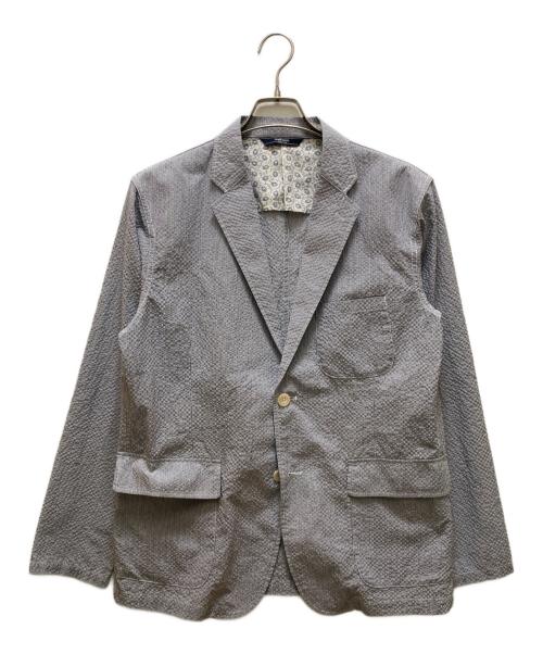 NEWYORKER（ニューヨーカー）NEWYORKER (ニューヨーカー) シアサッカー2Bテーラードジャケット ブルー サイズ:Lの古着・服飾アイテム