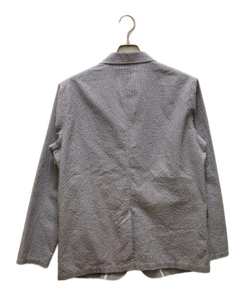 NEWYORKER（ニューヨーカー）NEWYORKER (ニューヨーカー) シアサッカー2Bテーラードジャケット ブルー サイズ:Lの古着・服飾アイテム