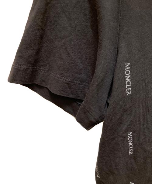 MONCLER（モンクレール）MONCLER (モンクレール) ロゴプリントTシャツ ブラック サイズ:Mの古着・服飾アイテム