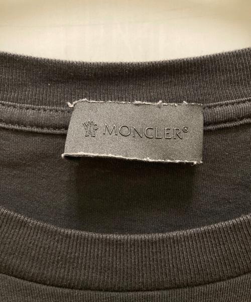 MONCLER（モンクレール）MONCLER (モンクレール) ロゴプリントTシャツ ブラック サイズ:Mの古着・服飾アイテム