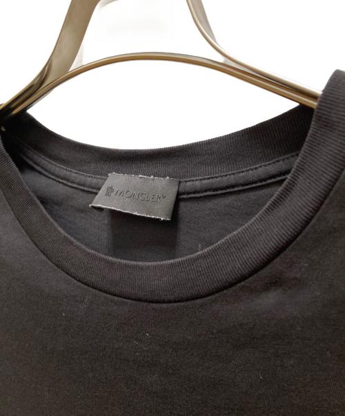 MONCLER（モンクレール）MONCLER (モンクレール) ロゴプリントTシャツ ブラック サイズ:Mの古着・服飾アイテム