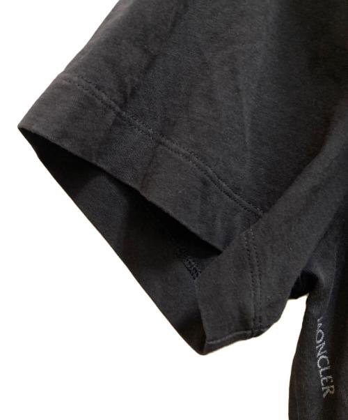 MONCLER（モンクレール）MONCLER (モンクレール) ロゴプリントTシャツ ブラック サイズ:Mの古着・服飾アイテム