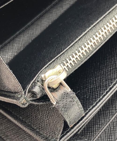 PRADA（プラダ）PRADA (プラダ) PORTAFOGLIO LAMPO SAFFIANO 財布 ブラックの古着・服飾アイテム