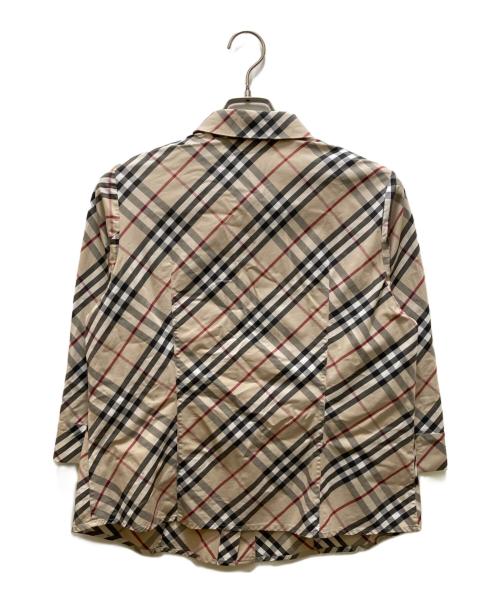 BURBERRY LONDON（バーバリーロンドン）BURBERRY LONDON (バーバリーロンドン) 七分袖ノバチェックシャツ ベージュ サイズ:15の古着・服飾アイテム