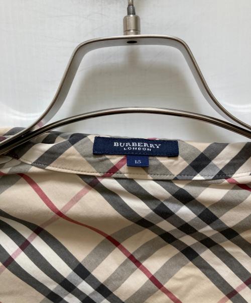 BURBERRY LONDON（バーバリーロンドン）BURBERRY LONDON (バーバリーロンドン) 七分袖ノバチェックシャツ ベージュ サイズ:15の古着・服飾アイテム