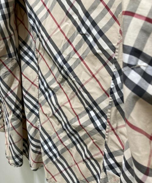 BURBERRY LONDON（バーバリーロンドン）BURBERRY LONDON (バーバリーロンドン) 七分袖ノバチェックシャツ ベージュ サイズ:15の古着・服飾アイテム