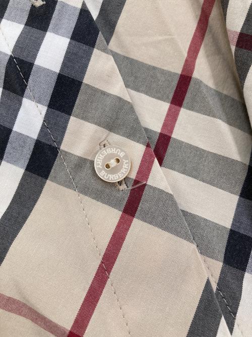 BURBERRY LONDON（バーバリーロンドン）BURBERRY LONDON (バーバリーロンドン) 七分袖ノバチェックシャツ ベージュ サイズ:15の古着・服飾アイテム