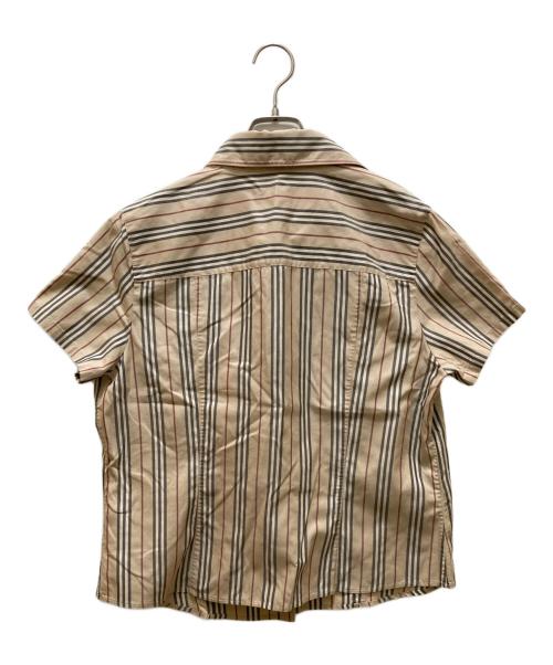 BURBERRY LONDON（バーバリーロンドン）BURBERRY LONDON (バーバリーロンドン) ストライプ半袖シャツ ベージュ サイズ:15BRの古着・服飾アイテム