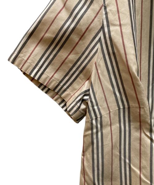 BURBERRY LONDON（バーバリーロンドン）BURBERRY LONDON (バーバリーロンドン) ストライプ半袖シャツ ベージュ サイズ:15BRの古着・服飾アイテム