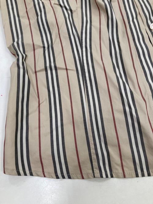 BURBERRY LONDON（バーバリーロンドン）BURBERRY LONDON (バーバリーロンドン) ストライプ半袖シャツ ベージュ サイズ:15BRの古着・服飾アイテム