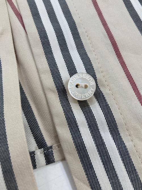 BURBERRY LONDON（バーバリーロンドン）BURBERRY LONDON (バーバリーロンドン) ストライプ半袖シャツ ベージュ サイズ:15BRの古着・服飾アイテム