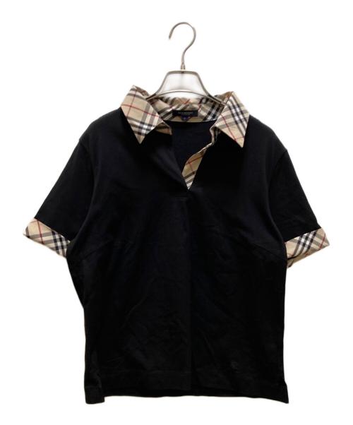 BURBERRY LONDON（バーバリーロンドン）BURBERRY LONDON (バーバリーロンドン) 襟袖ノバチェックポロシャツ ブラック サイズ:5の古着・服飾アイテム
