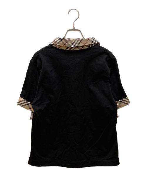 BURBERRY LONDON（バーバリーロンドン）BURBERRY LONDON (バーバリーロンドン) 襟袖ノバチェックポロシャツ ブラック サイズ:5の古着・服飾アイテム