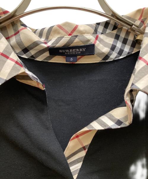 BURBERRY LONDON（バーバリーロンドン）BURBERRY LONDON (バーバリーロンドン) 襟袖ノバチェックポロシャツ ブラック サイズ:5の古着・服飾アイテム