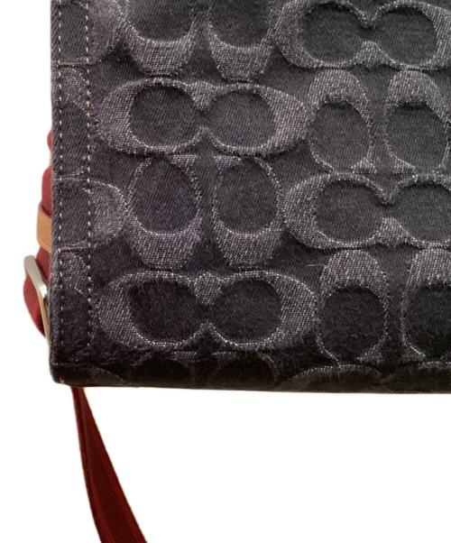 COACH（コーチ）COACH (コーチ) フィールド トート・シグネチャー デニム 2WAYショルダーバッグ ブラックの古着・服飾アイテム