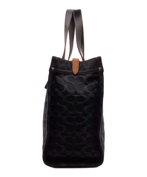 COACH（コーチ）COACH (コーチ) フィールド トート・シグネチャー デニム 2WAYショルダーバッグ ブラックの古着・服飾アイテム
