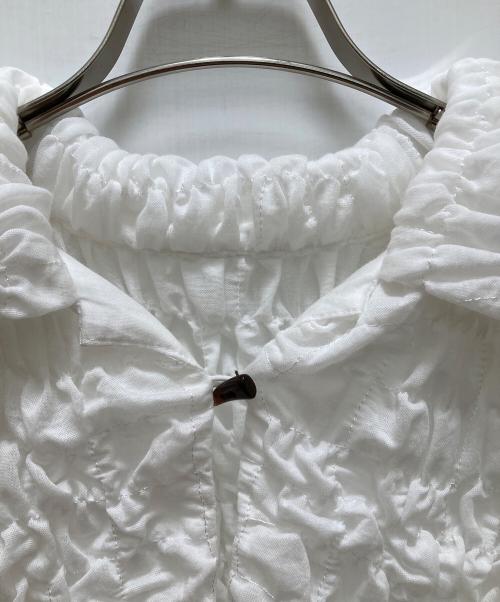 THETOE（ザ トゥー）THETOE (ザ トゥー) Potter Shirring Top ホワイト サイズ:Mの古着・服飾アイテム