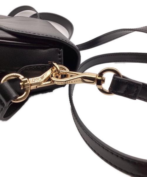 CHARLES & KEITH（チャールズアンドキース）CHARLES & KEITH (チャールズアンドキース) Aurelia オレリア メタリックアクセントサドルバッグ ブラックの古着・服飾アイテム