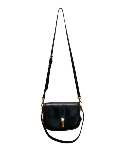CHARLES & KEITH（チャールズアンドキース）CHARLES & KEITH (チャールズアンドキース) Aurelia オレリア メタリックアクセントサドルバッグ ブラックの古着・服飾アイテム