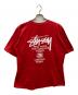 stussy (ステューシー) 90sツアープリントTシャツ レッド サイズ:L：10000円