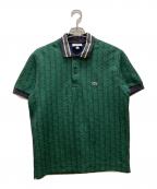 LACOSTEラコステ）の古着「モノグラムジャカードポロシャツ」｜グリーン