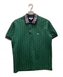LACOSTE（ラコステ）の古着「モノグラムジャカードポロシャツ」｜グリーン