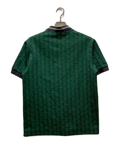 LACOSTE（ラコステ）LACOSTE (ラコステ) モノグラムジャカードポロシャツ グリーン サイズ:Ｍの古着・服飾アイテム