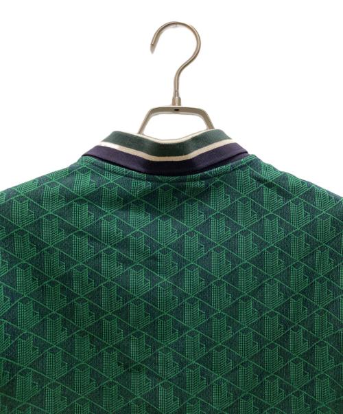 LACOSTE（ラコステ）LACOSTE (ラコステ) モノグラムジャカードポロシャツ グリーン サイズ:Ｍの古着・服飾アイテム