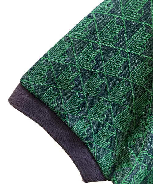 LACOSTE（ラコステ）LACOSTE (ラコステ) モノグラムジャカードポロシャツ グリーン サイズ:Ｍの古着・服飾アイテム