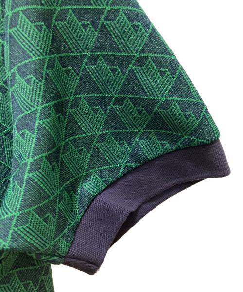 LACOSTE（ラコステ）LACOSTE (ラコステ) モノグラムジャカードポロシャツ グリーン サイズ:Ｍの古着・服飾アイテム