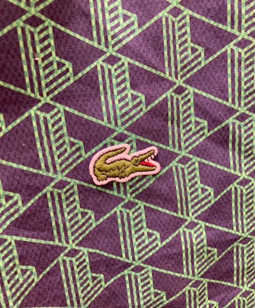 LACOSTE（ラコステ）LACOSTE (ラコステ) オールオーバーモノグラムプリントオープンカラーシャツ グリーン サイズ:Mの古着・服飾アイテム