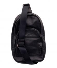 COACH（コーチ）の古着「ヒューストン レザースリングバッグ」｜ブラック