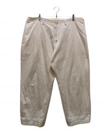 Yohji Yamamoto pour homme（ヨウジヤマモト プールオム）の古着「ウエスト紐ワイドテーパードパンツ」｜アイボリー