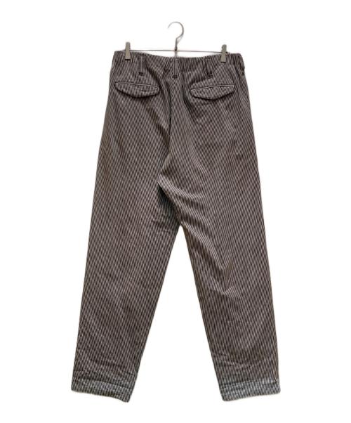Yohji Yamamoto pour homme（ヨウジヤマモト プールオム）Yohji Yamamoto pour homme (ヨウジヤマモト プールオム) ストライプヒッコリーデニムパンツ ホワイト×グレー サイズ:3の古着・服飾アイテム