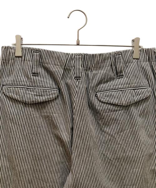 Yohji Yamamoto pour homme（ヨウジヤマモト プールオム）Yohji Yamamoto pour homme (ヨウジヤマモト プールオム) ストライプヒッコリーデニムパンツ ホワイト×グレー サイズ:3の古着・服飾アイテム