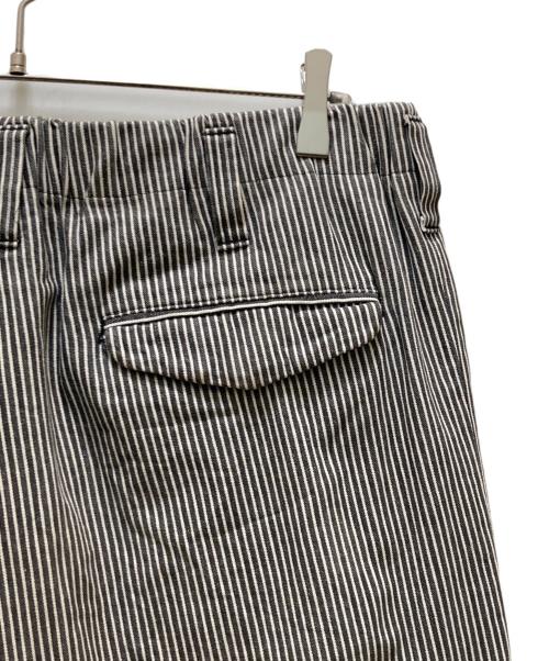 Yohji Yamamoto pour homme（ヨウジヤマモト プールオム）Yohji Yamamoto pour homme (ヨウジヤマモト プールオム) ストライプヒッコリーデニムパンツ ホワイト×グレー サイズ:3の古着・服飾アイテム